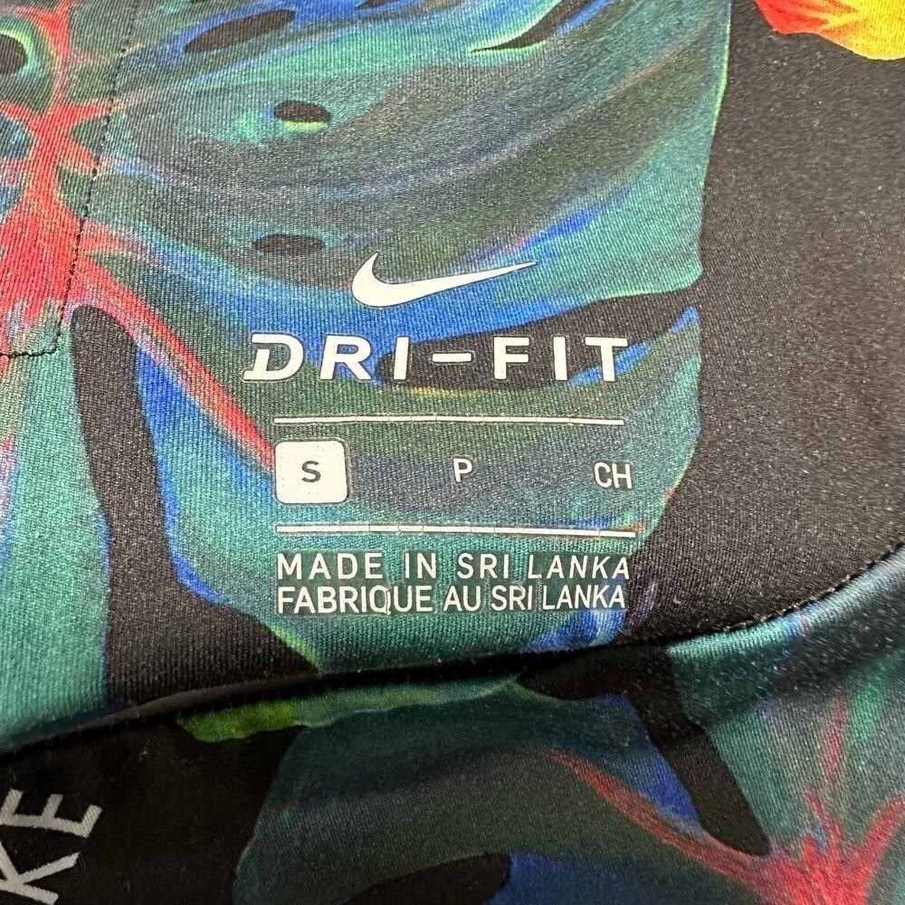 Nike 7/8 High Rise Leggings Womens Small Training Tropical Print Dri Fit Workout - Picture 3 of 9